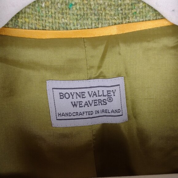 Boyne Valley Weavers Vest Zip Front Made in Ireland Green - Picture 2 of 5